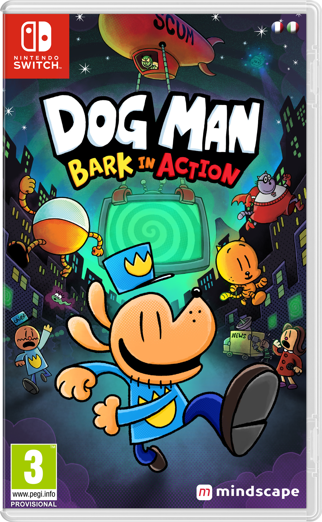 Dog Man Bark in Action Nintendo Switch