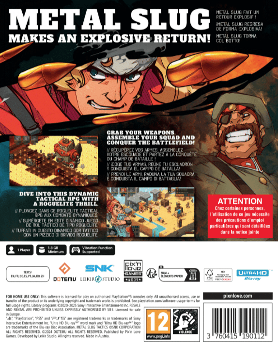 Metal Slug Tactics PS5 - Jeux Vidéo Physique - PIX'N LOVE GAMES - Shop Just for Games
