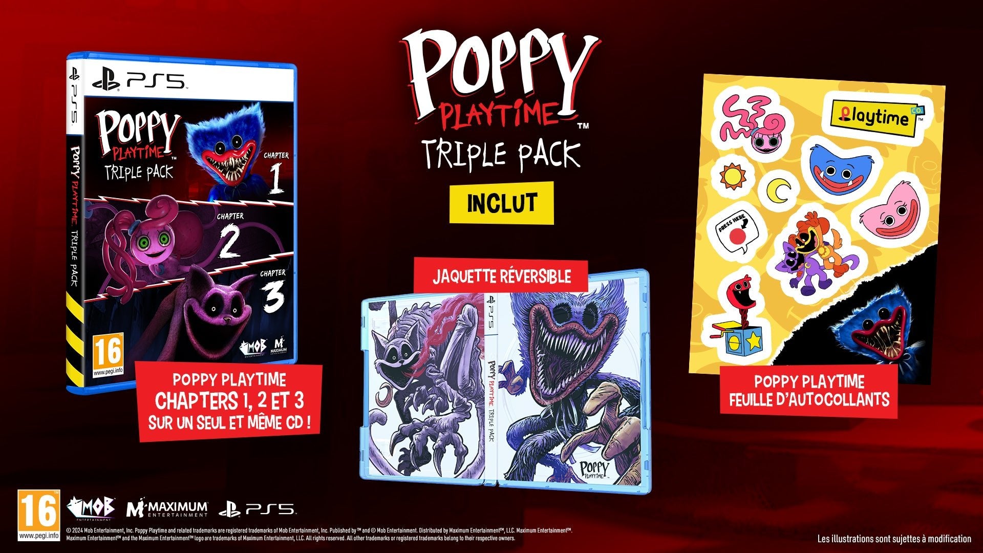 Poppy Playtime Triple Pack PS5 - Jeux Vidéo Physique - Maximum Entertainment - Shop Just for Games