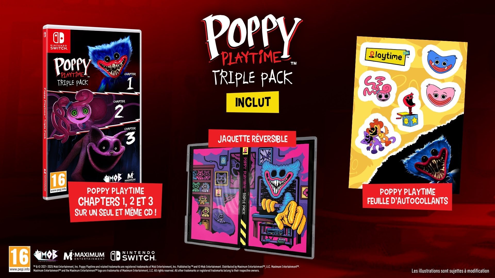 Poppy Playtime Triple Pack Nintendo Switch - Jeux Vidéo Physique - Maximum Entertainment - Shop Just for Games