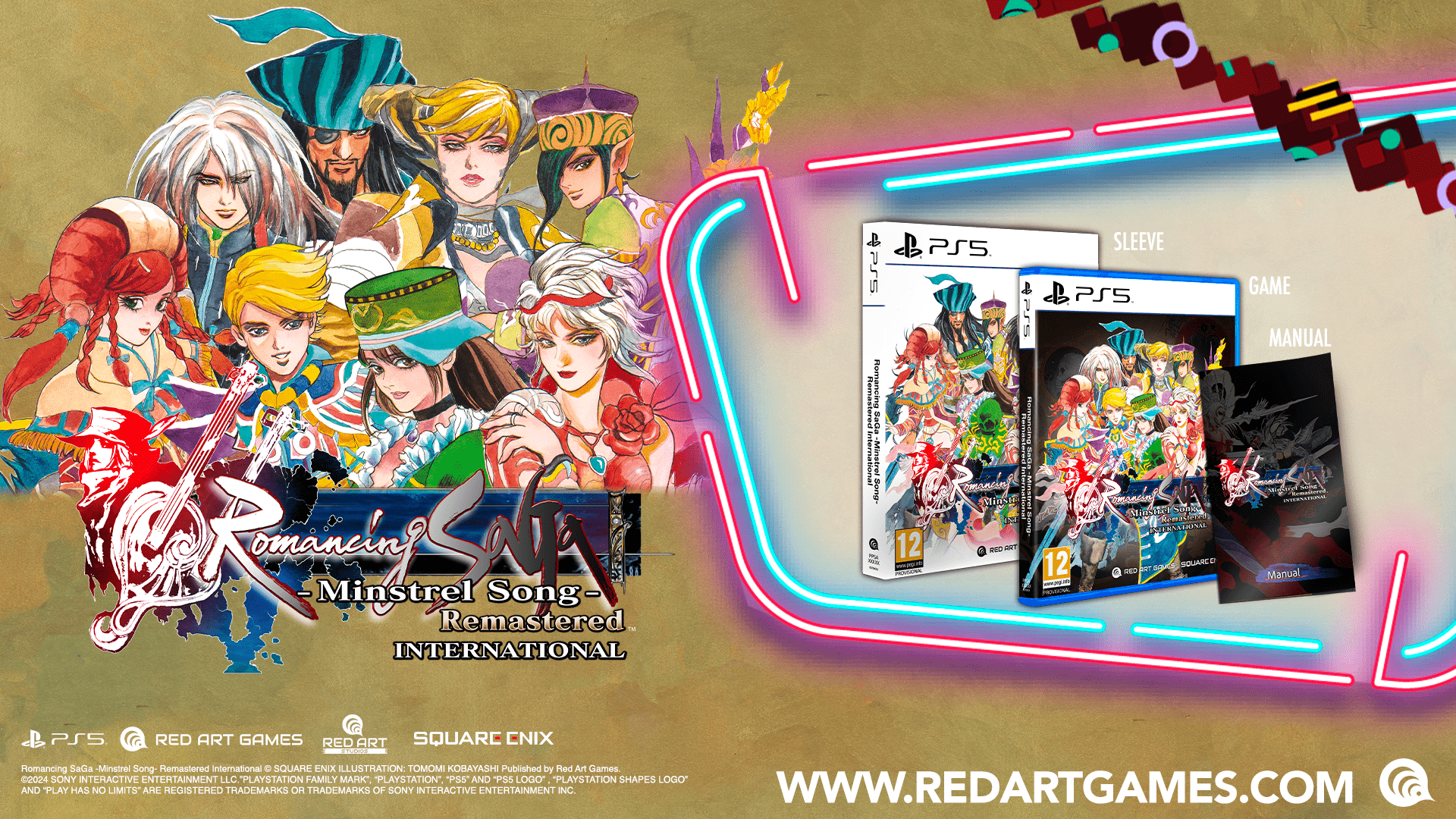 Romancing SaGa Minstrel Song Remastered International PS5 - Jeux Vidéo Physique - Red Art Games - Shop Just for Games