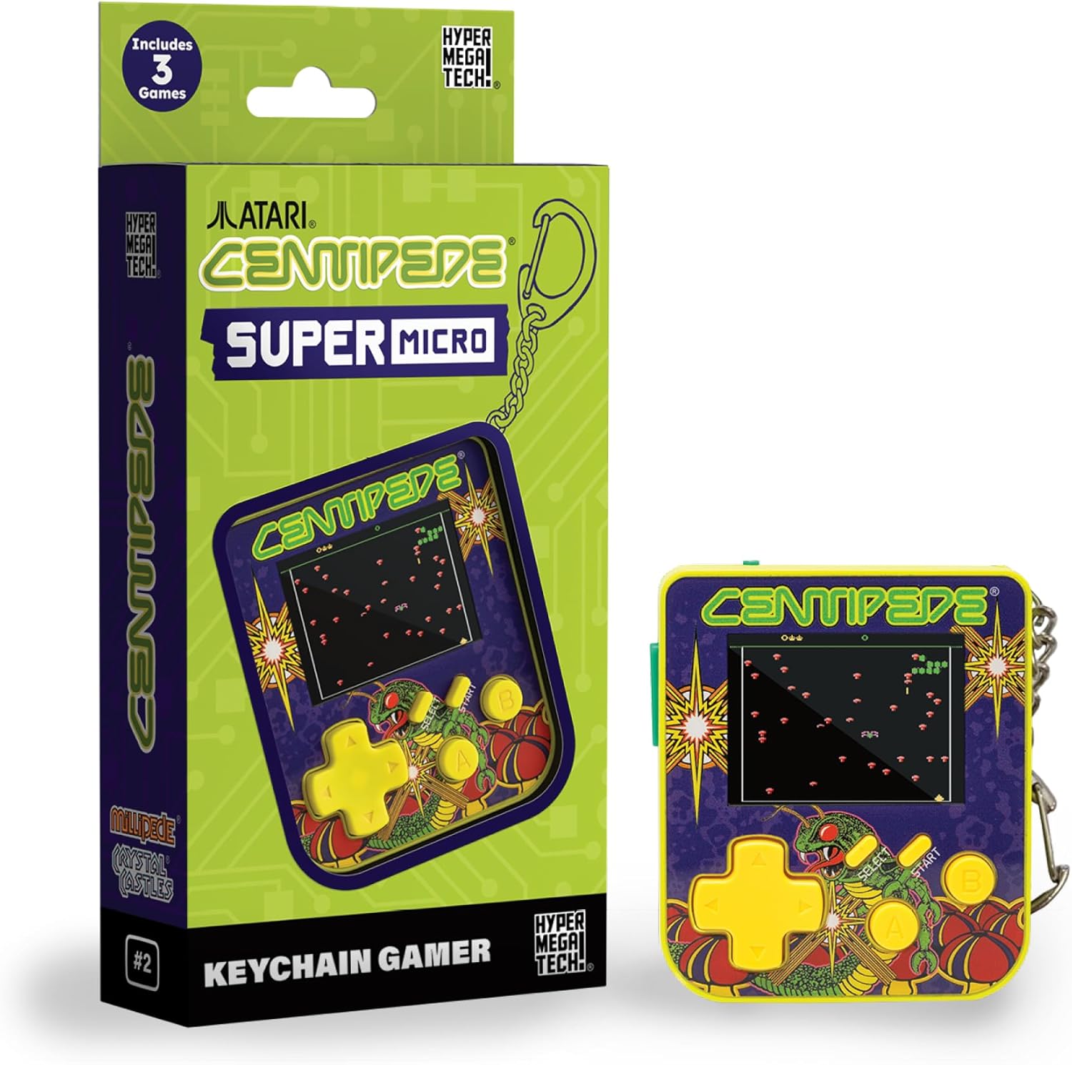 Super Micro Atari Centipede Porte Clefs Gamer