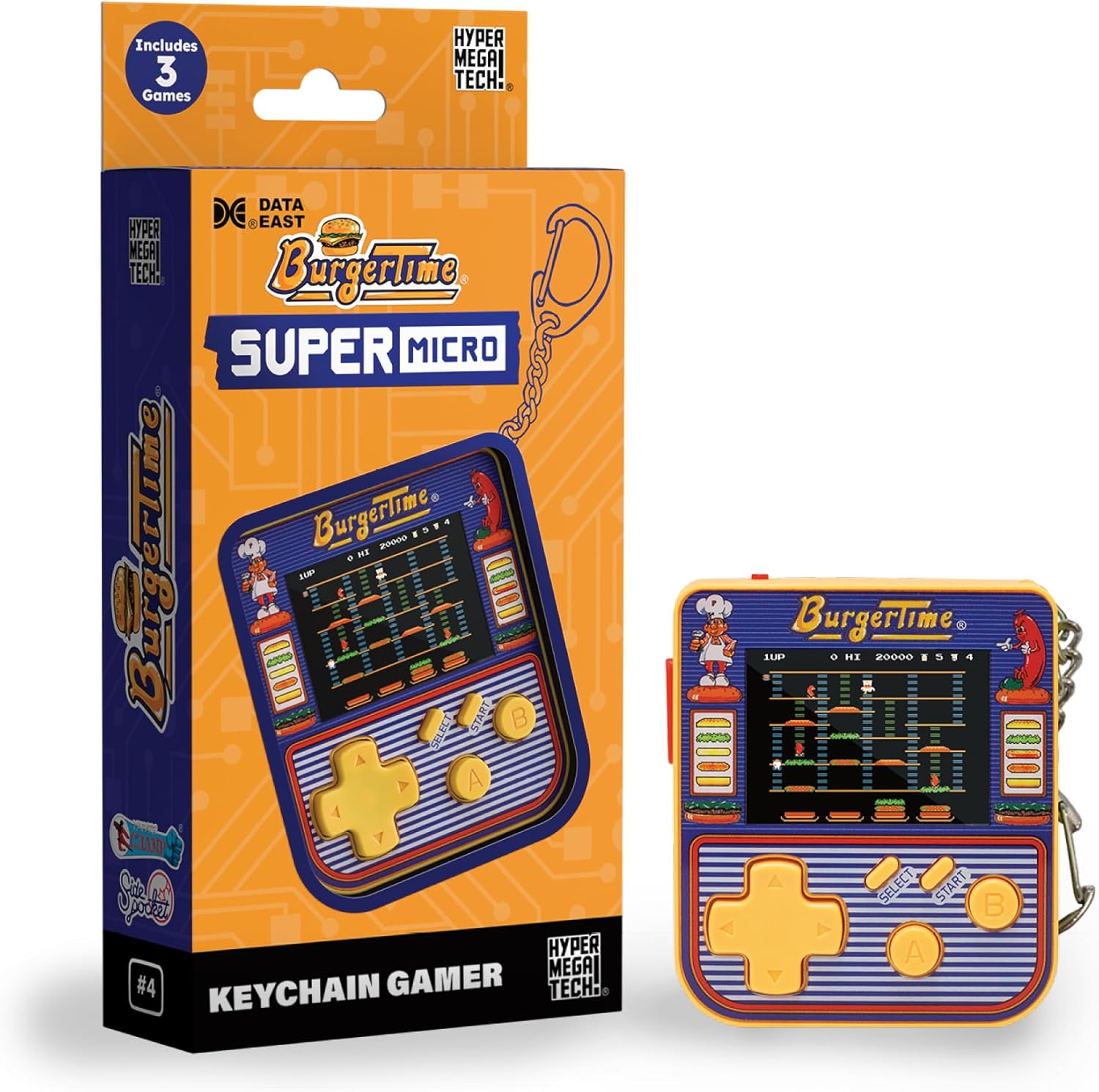 Super Micro Data East Burger Time Porte Clefs Gamer