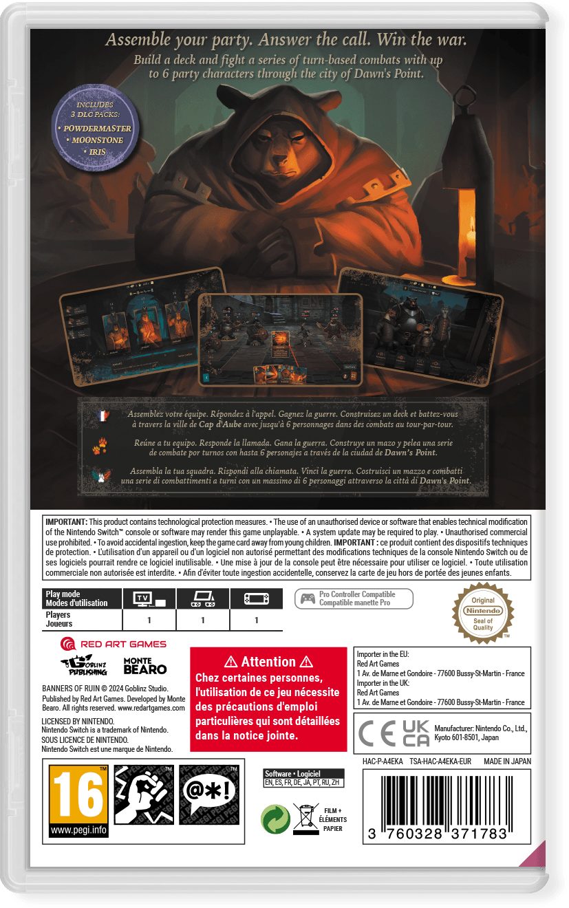 Banners of Ruin Nintendo Switch - Jeux Vidéo Physique - Red Art Games - Shop Just for Games