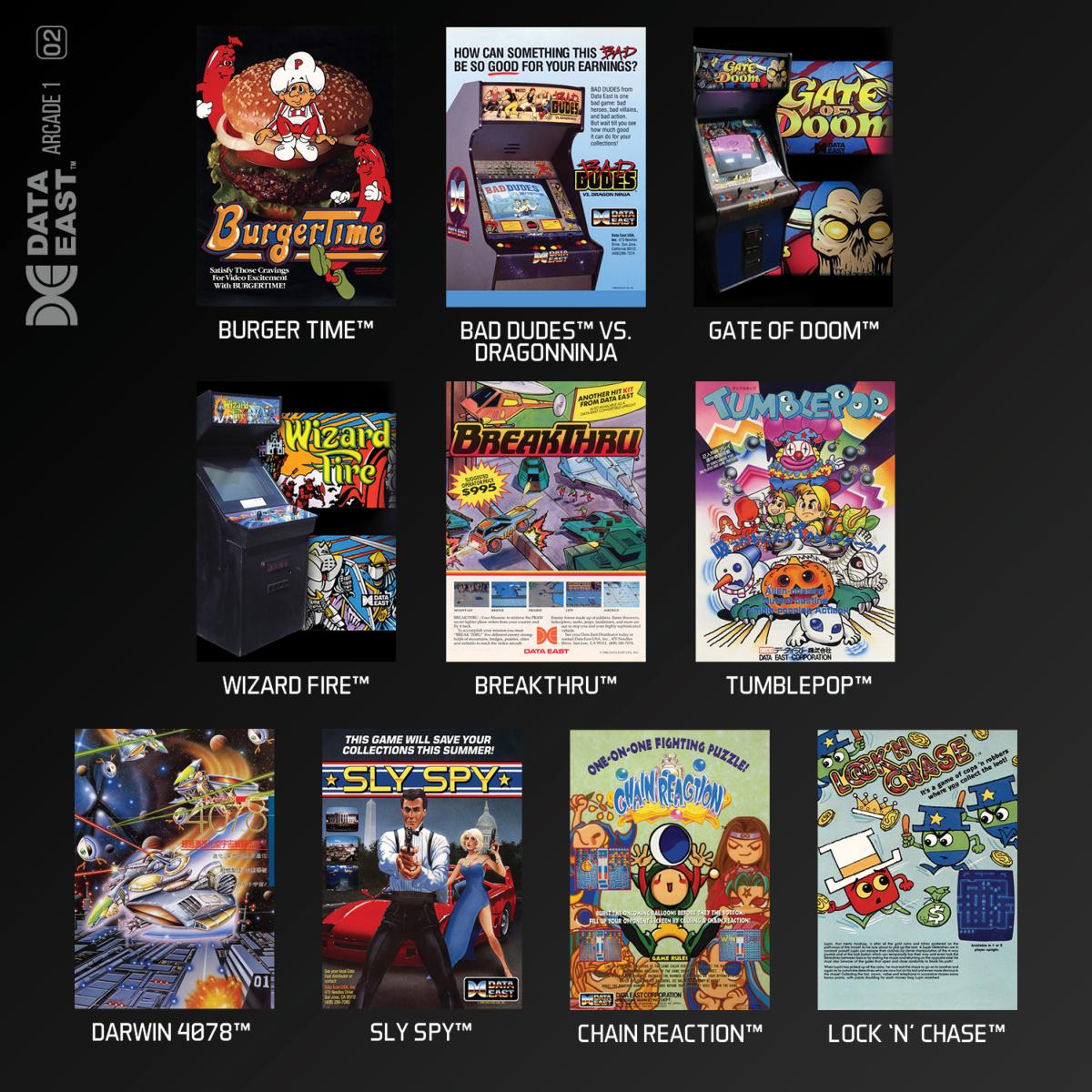 Blaze Evercade - Data East Arcade Collection 1 - Cartouche Arcade n°2 - Jeux Rétro - Evercade - Shop Just for Games