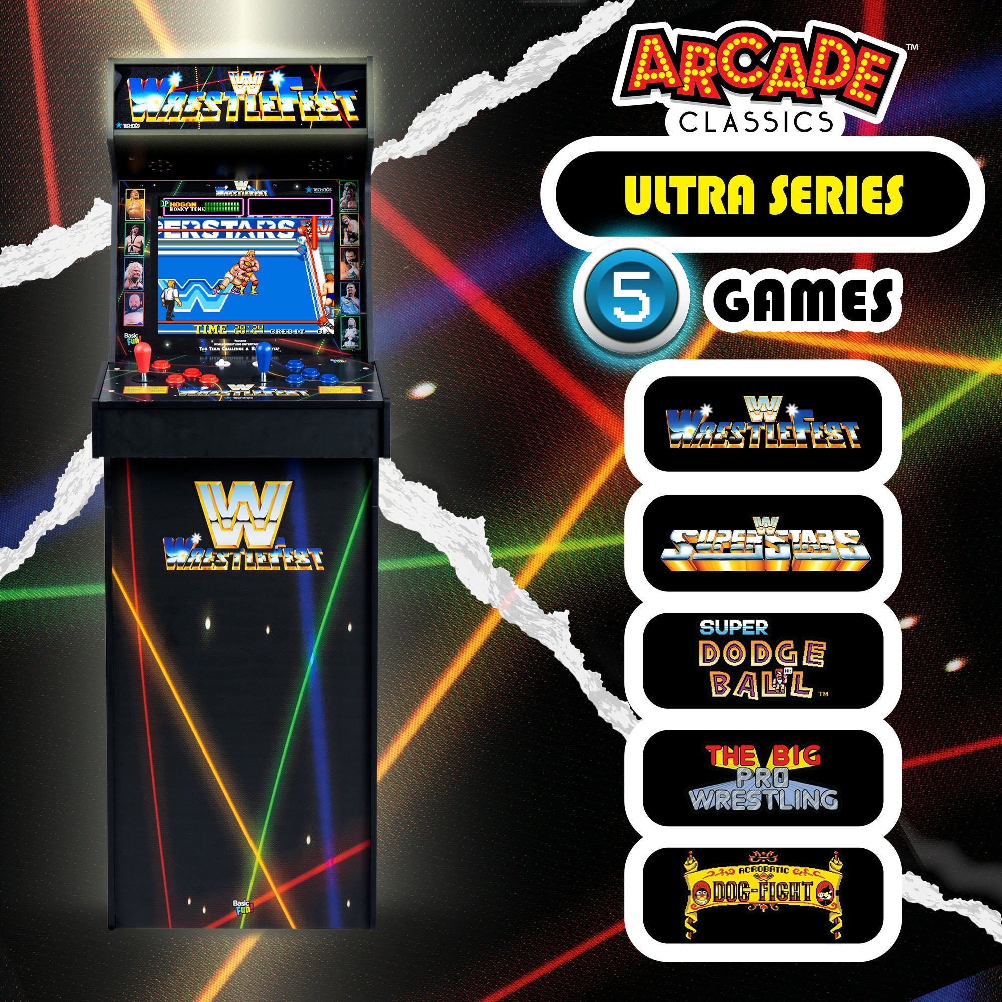 Borne WWE Wrestlefest Ultra Arcade Machine - Borne arcade - Basic Fun - Shop Just for Games
