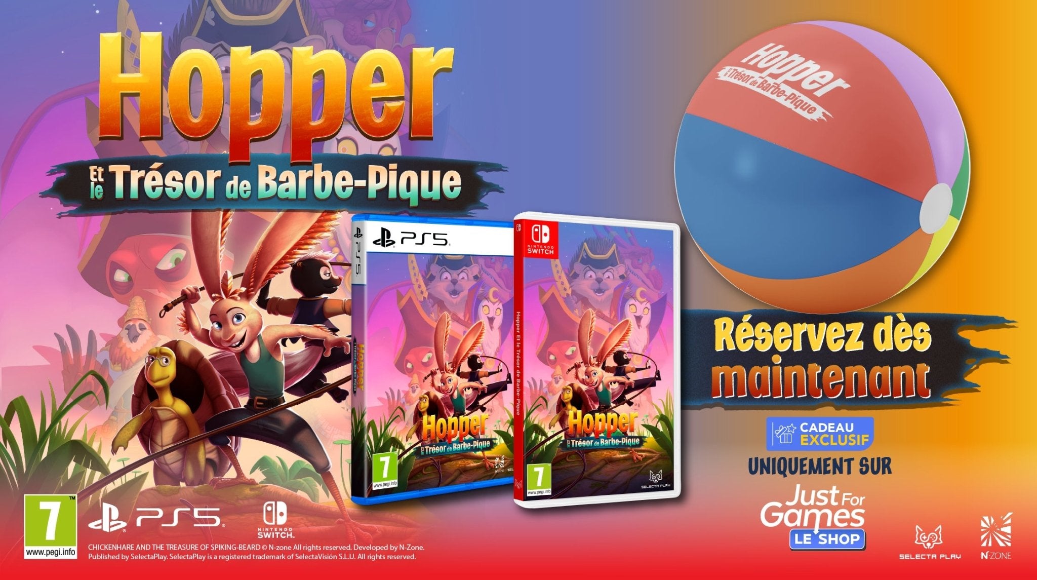 Hopper et le Trésor de Barbe - Pique Nintendo Switch + Bonus - Jeux Vidéo Physique - SELECTA PLAY - Shop Just for Games