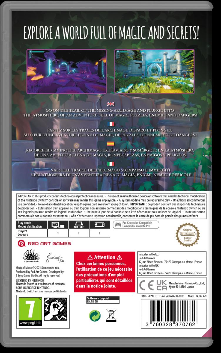 Mask of Mists Nintendo Switch - Jeux Vidéo Physique - Red Art Games - Shop Just for Games