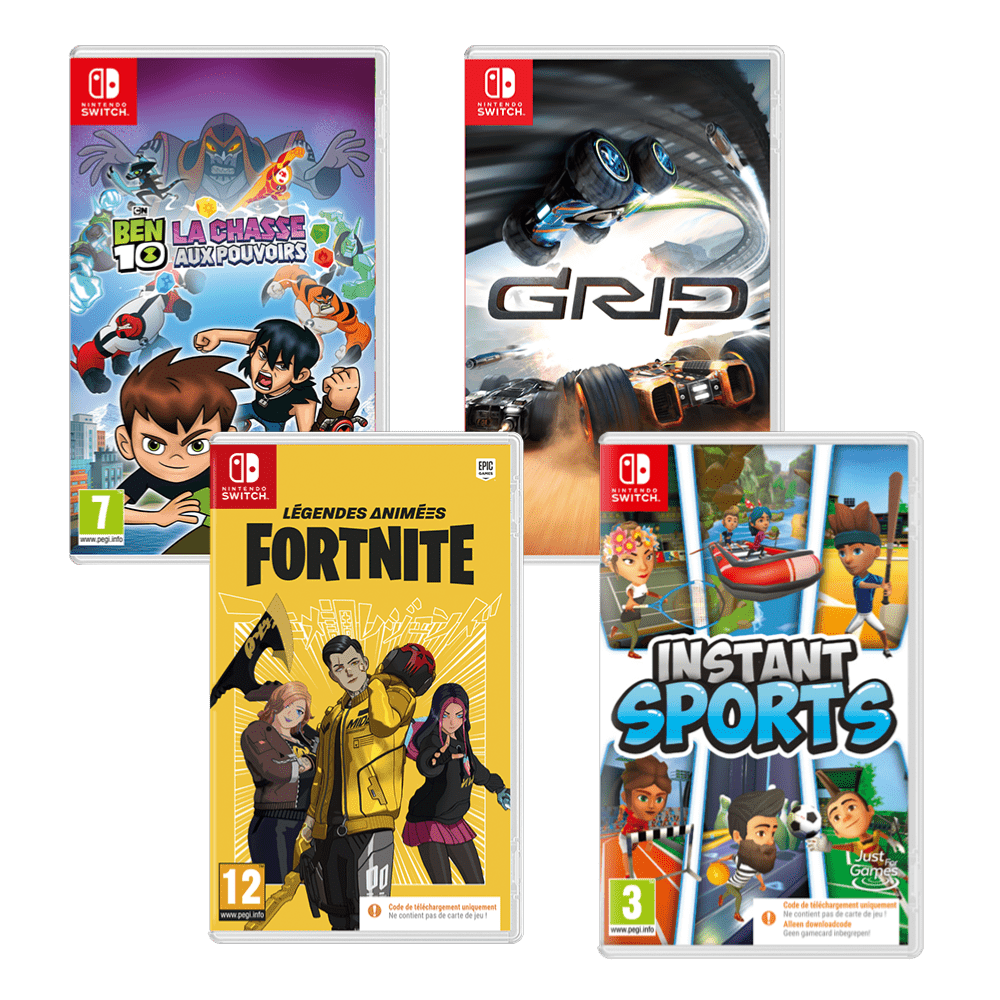 Pack 4 jeux d'action Nintendo Switch (Code in a Box) - Jeux Vidéo Code de Téléchargement - Just For Games - Shop Just for Games