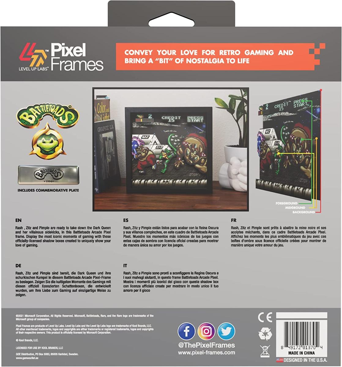Pixel Frames - Battletoads Big Bad Boot - 23x23 cm - Pixel Frames - Level Up Labs - Shop Just for Games