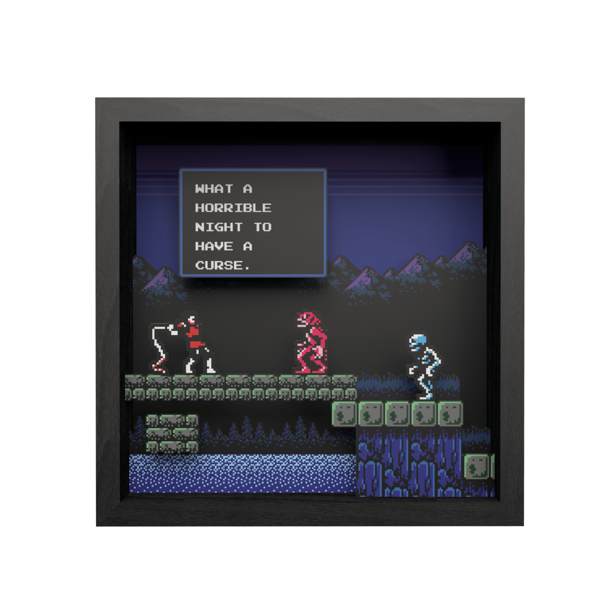 Pixel Frames - Castlevania Horrible Night - 23x23 cm - Pixel Frames - Level Up Labs - Shop Just for Games