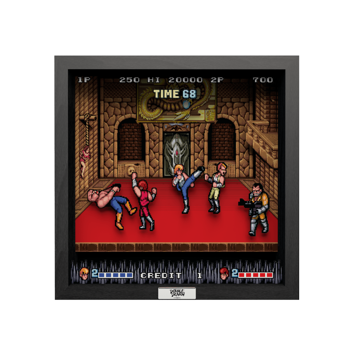 Pixel Frames - Double Dragon - 23x23 cm - Pixel Frames - Level Up Labs - Shop Just for Games