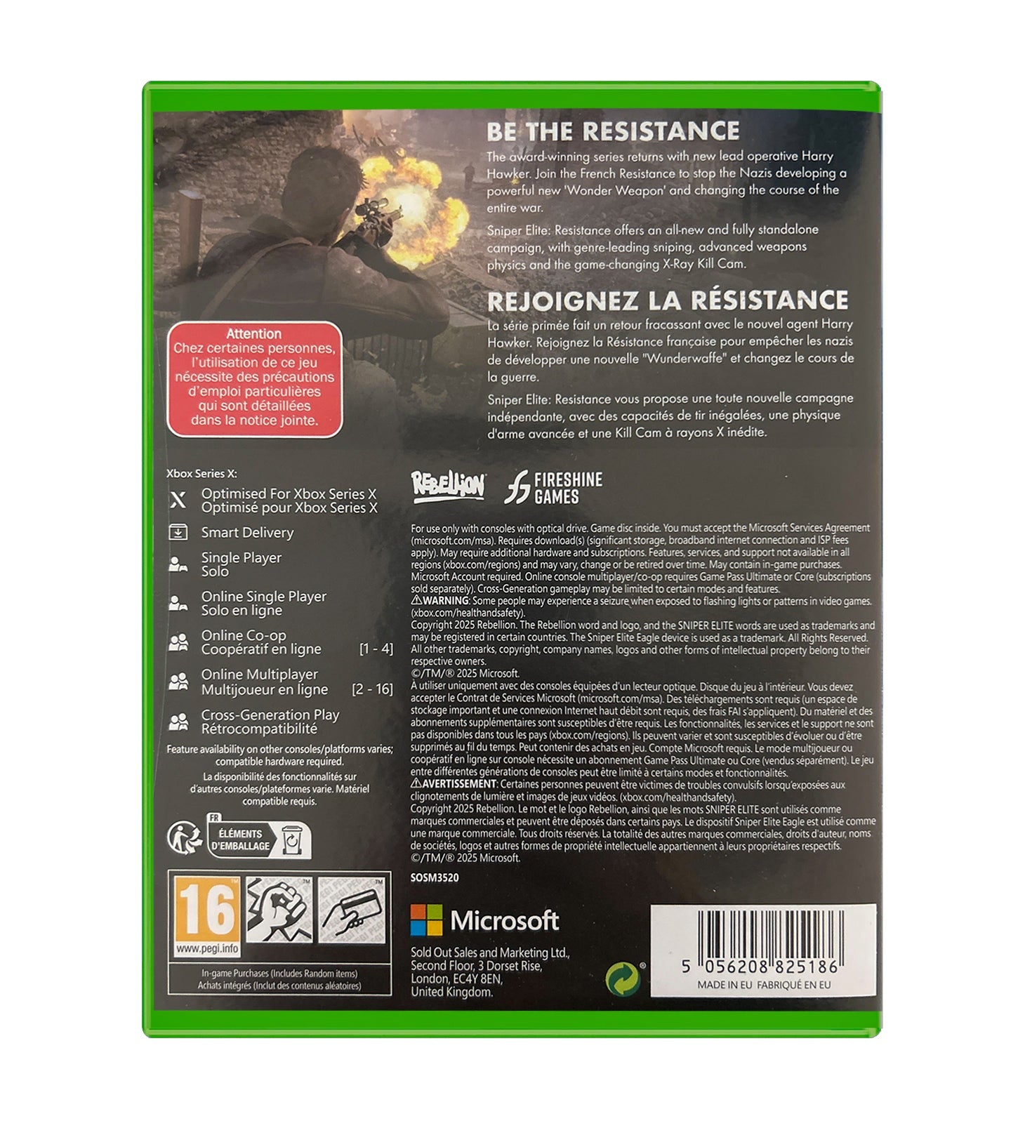 Sniper Elite Resistance Xbox Series X / Xbox One - Jeux Vidéo Physique - Fireshine - Shop Just for Games