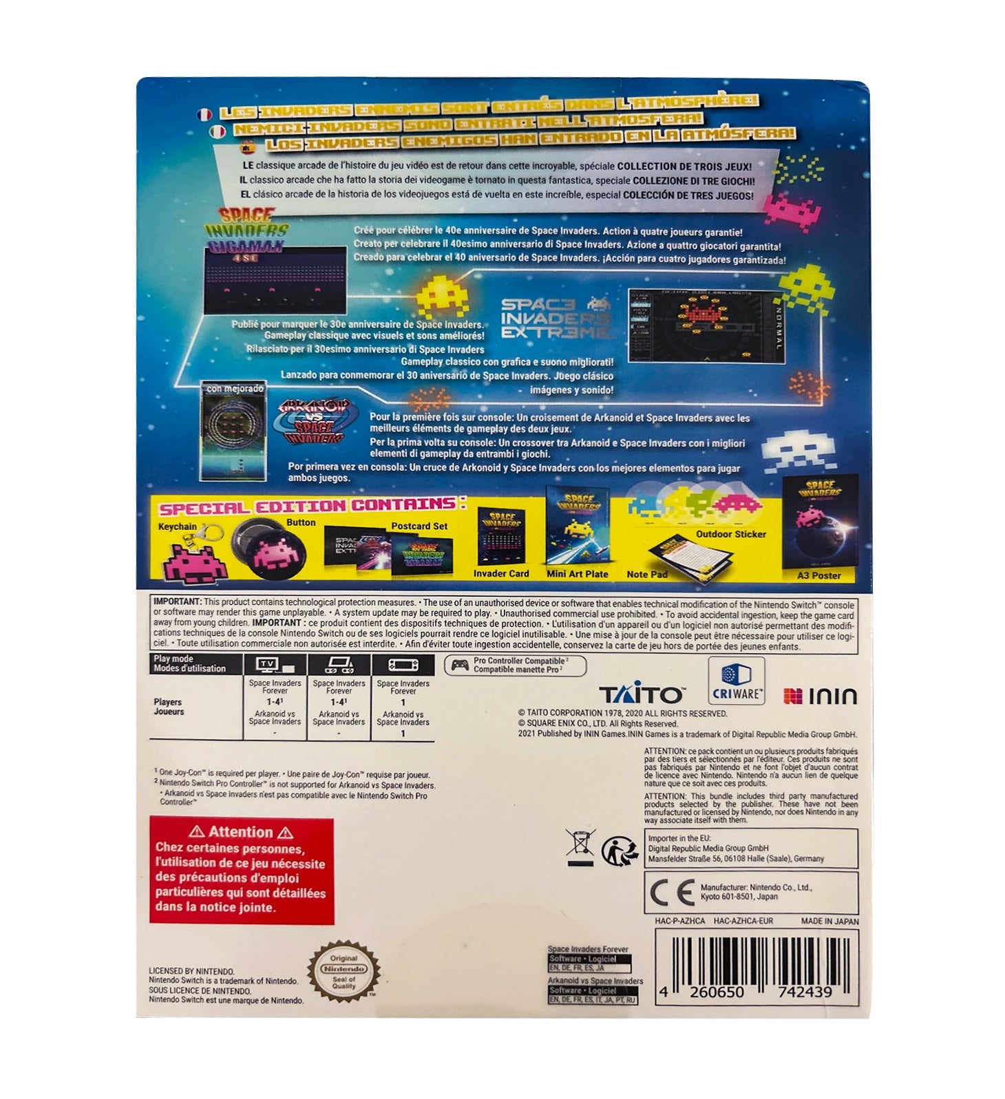 Space Invaders Forever Special Edition Nintendo Switch