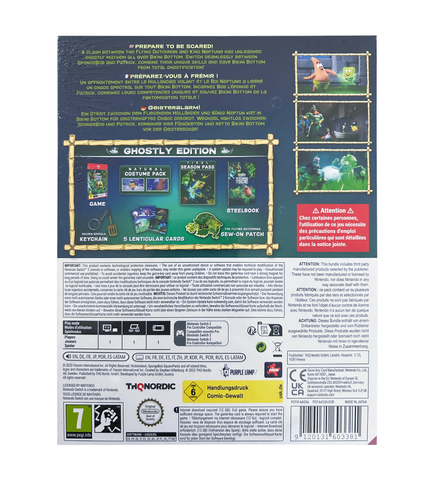SpongeBob Titans of the Tide Ghostly Edition Switch 2 - Jeux Vidéo Physique - THQ NORDIC GAMES - Shop Just for Games
