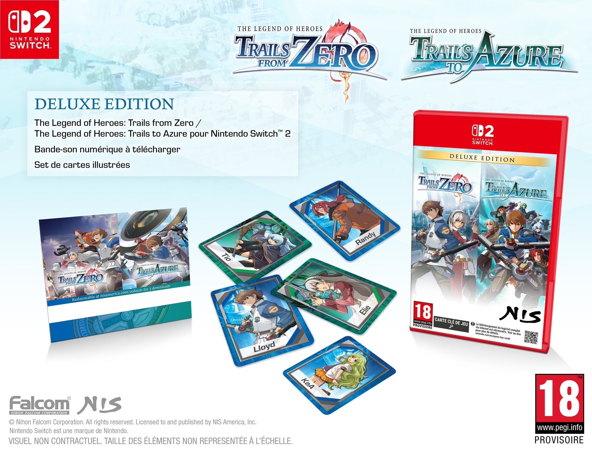 The Legends of Heroes: Trails from Zero + Trails to Azure Deluxe Edition Switch 2 - Jeux Vidéo Physique - NIS America - Shop Just for Games